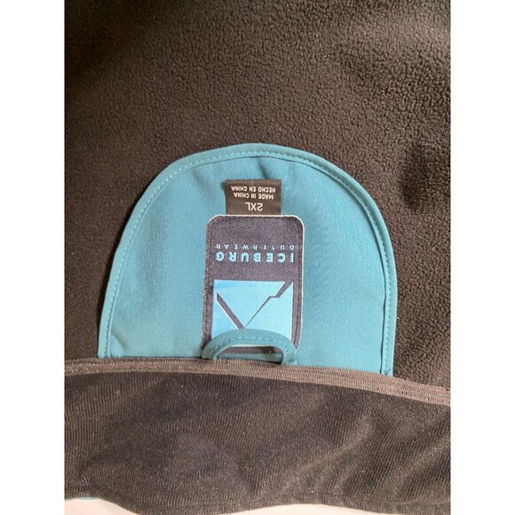 Iceberg Outerwear Jacket Men 2XL Blue Green Windproof Waterproof Soft Shell - Picture 5 of 13